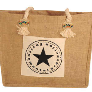 Eco material drawstring jute bag