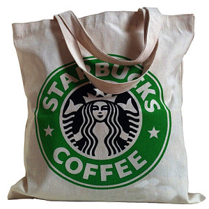 Natural recycled shopping cotton bag